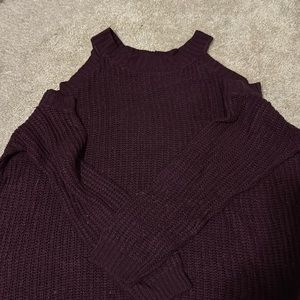 Maroon off shoulder sweater